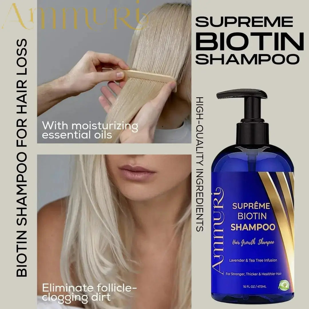 Ammuri Biotin DHT Blocker Shampoo Sulfate-Free Hair Loss Treatment