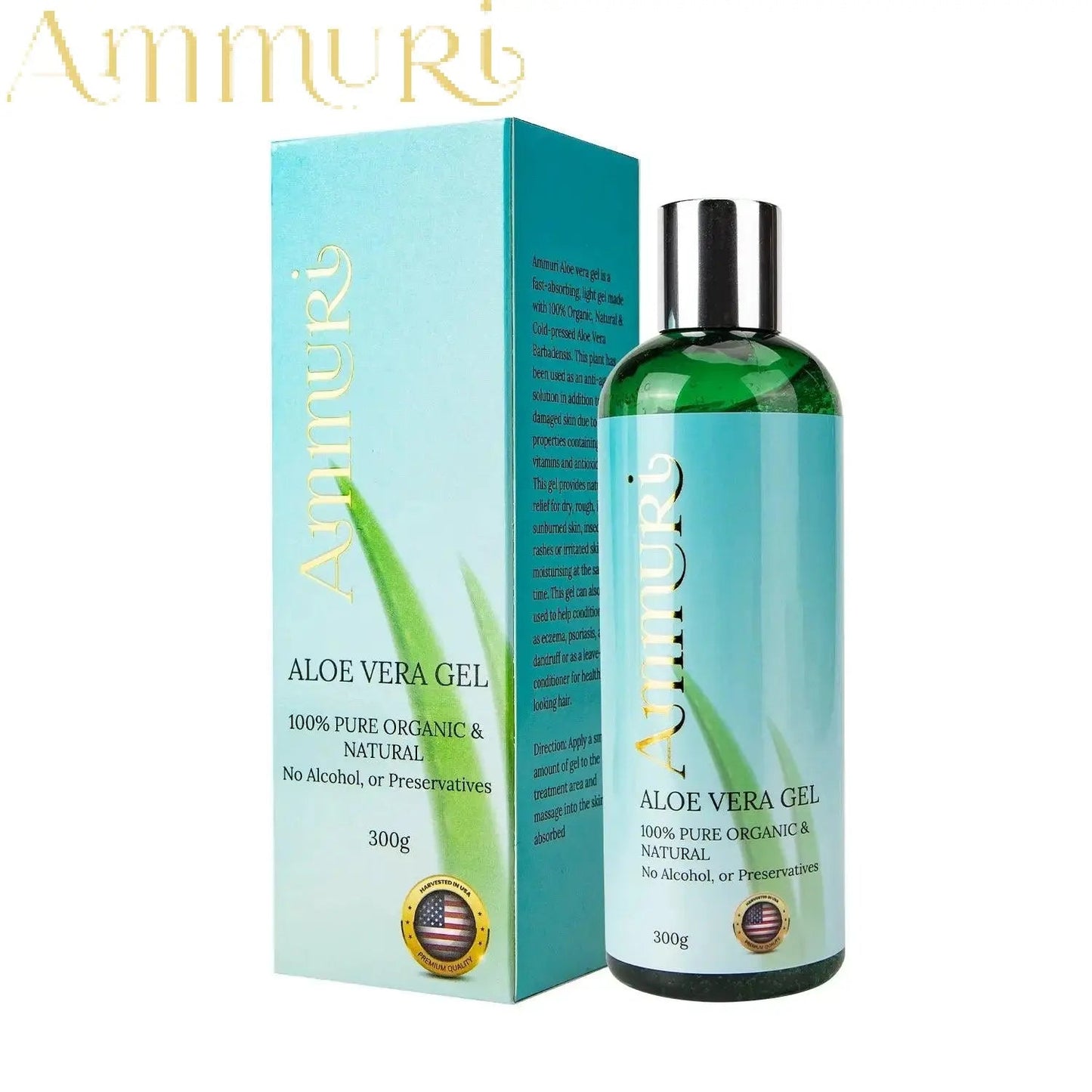 Ammuri Organic Aloe Vera Gel for Skin Hydration