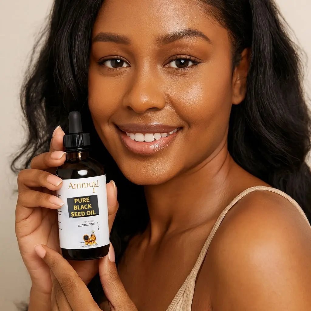 Ammuri Pure Black Seed Oil 100% Cold Pressed – Nigella Sativa | Super Antioxidant for Skin, Hair, Immunity & Joint Support