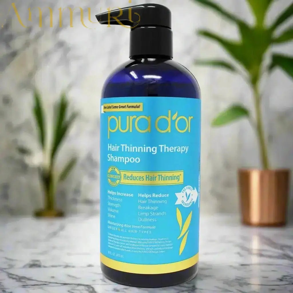 PURA D’OR Hair Thinning Therapy Shampoo – 473ML 16oz Hair Growth Set Hair loss Solution
