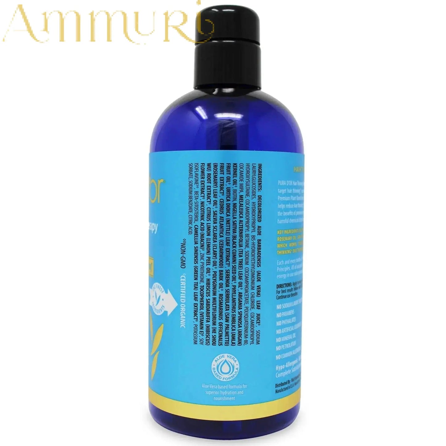 PURA D’OR Hair Thinning Therapy Shampoo – 473ML 16oz Hair Growth Set Hair loss Solution