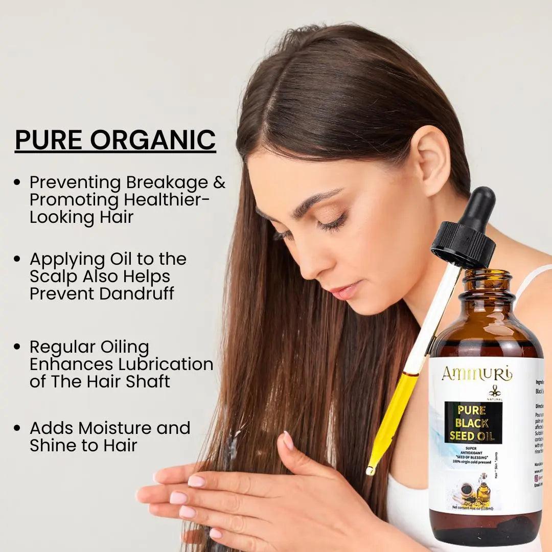 Ammuri Pure Black Seed Oil 100% Cold Pressed – Nigella Sativa | Super Antioxidant for Skin, Hair, Immunity & Joint Support