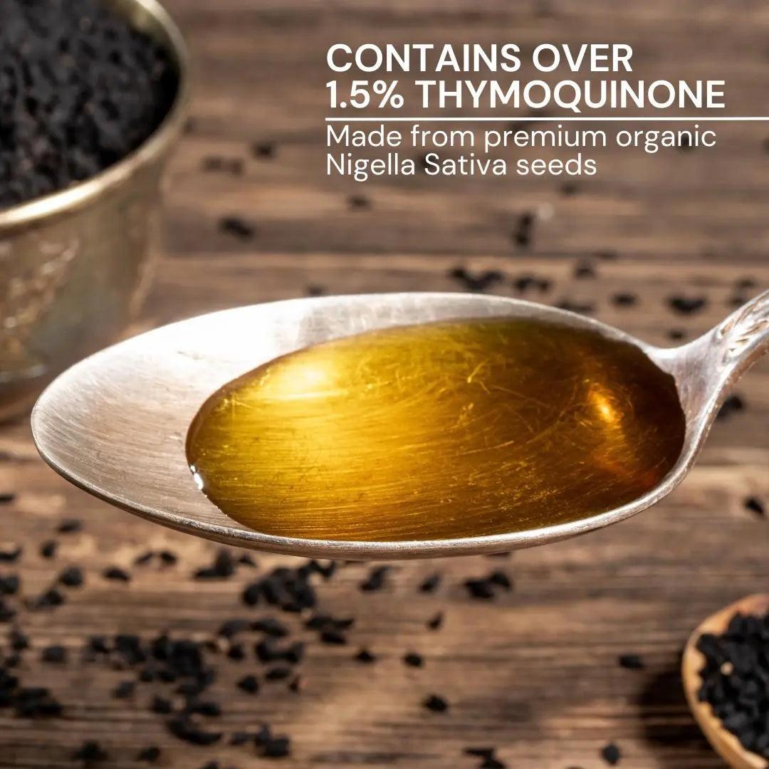 Ammuri Pure Black Seed Oil 100% Cold Pressed – Nigella Sativa | Super Antioxidant for Skin, Hair, Immunity & Joint Support