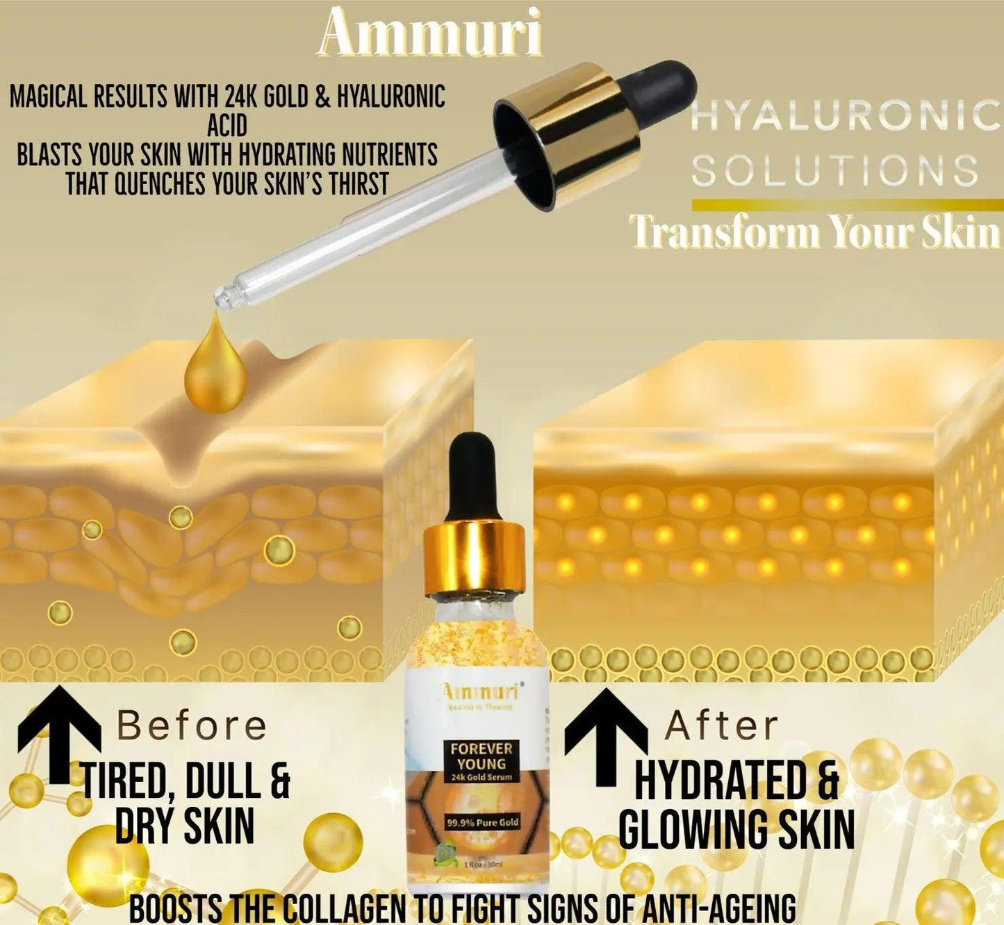 Ammuri 24k Gold Face Serum for Radiant Skin