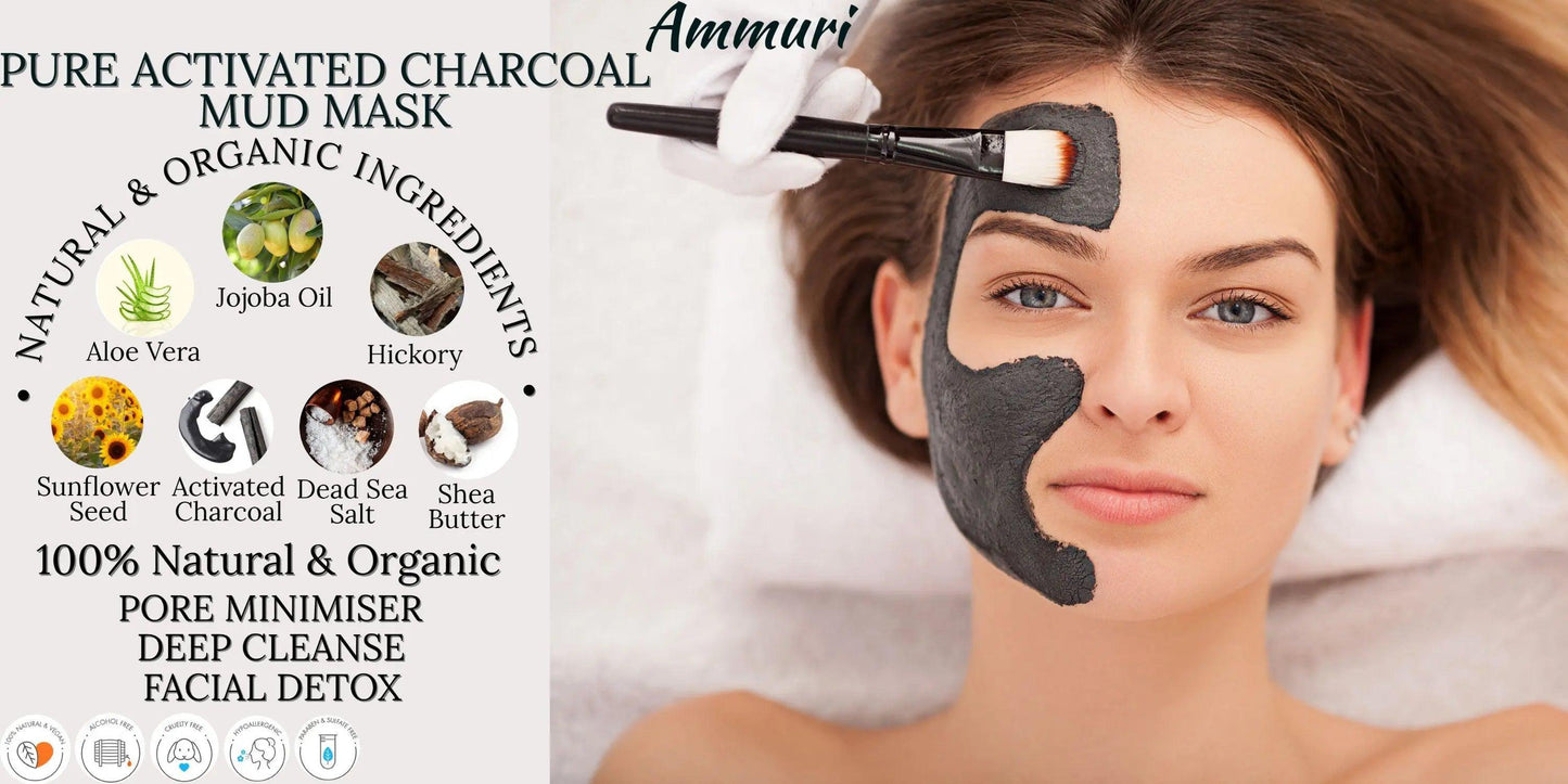 Ammuri Pure Activated Charcoal Mud Mask for Pigmentation