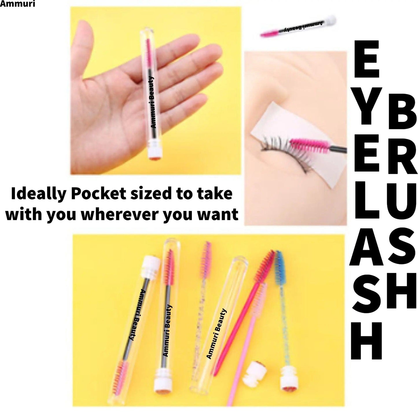 Ammuri Skincare Disposable Mascara Brushes & Brow Wands