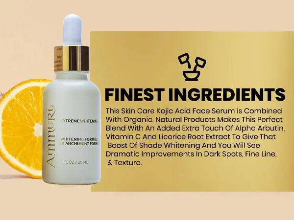 Ammuri Premium Whitening Serum 30ml β Kojic Acid + Tranexamic Acid | Dark Spot & Pigmentation Corrector
