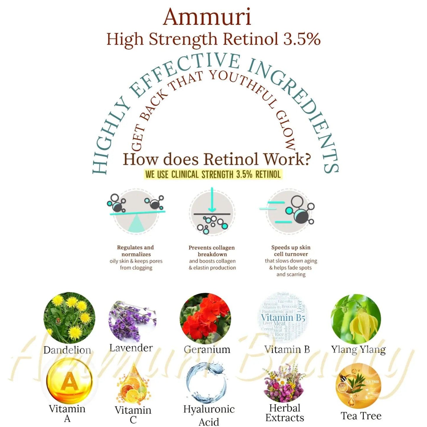 Ammuri Powerful Retinol Serum for Radiant Skin 3.5% Retinol