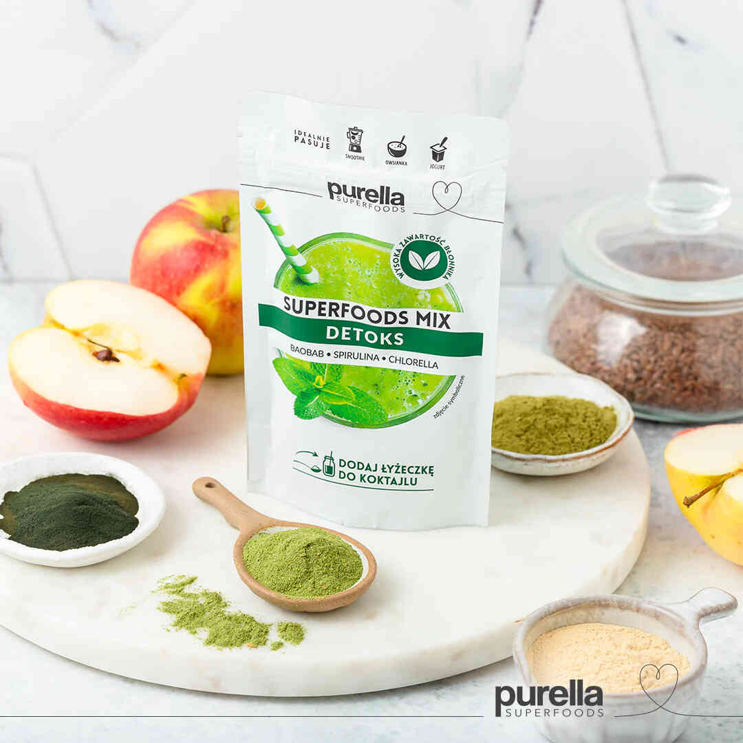 Superfoods mix Detox - Baobab, Spirulina, Chlorella 40g