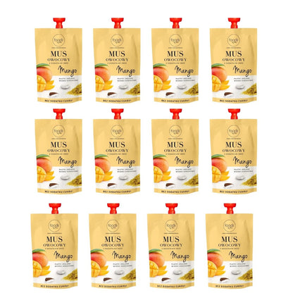 12x Fruit puree with cereals Mango & Millet flakes & Coconut flakes 100g