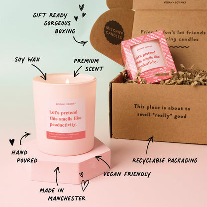 Funny Friend Gift Soy Wax Candle Smells Like Productivity