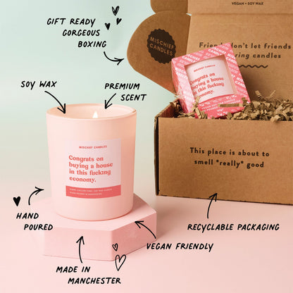 New Home Gift Funny Housewarming Candle A House in This Economy