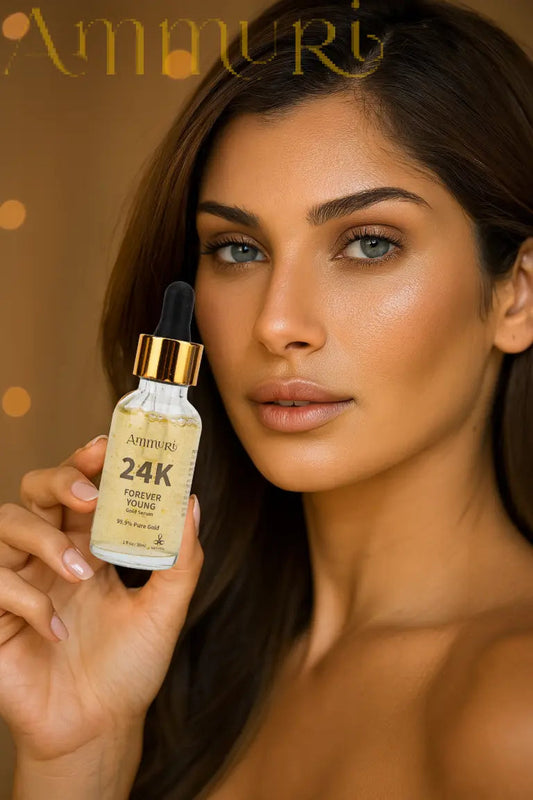 Ammuri 24K Gold Face Serum Anti-Ageing Collagen Booster – Better Than Charlotte Tilbury!