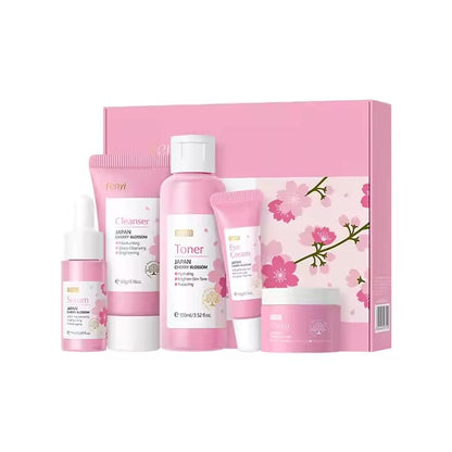 Hydrating Smooth Heal Dry Skin Moisturizing Reduce Fine Lines Brighten Skin Tone 5Pcs FENYI Sakura Skincare Facial Skin Care